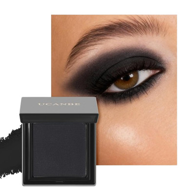 UCANBE Black Single Eyeshadow Palette, Highly Pigmented Matte Eye