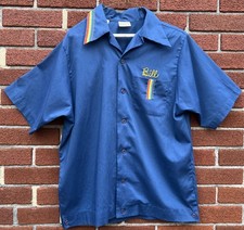 VINTAGE 1960's KING LOUIE BLUE BOWLING SHIRT