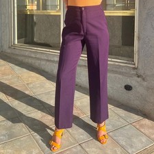 Vintage 70s Levi Strauss Purple High-Waist Tailored Slacks 16 