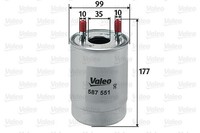 Valeo Kraftstofffilter 587551 Leitungsfilter FüR Renault Megane 3 KZ0 DZ0 BZ0 CC