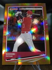 2020 Shohei Ohtani Orange Holo SP Panini Donruss Batting #94 Los Angeles Angels