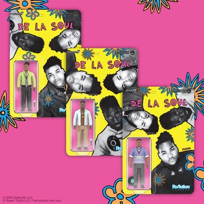 super 7 De La Soul Reaction Figuren Wave 1 SET ALLE DREI neuwertig neu Hip Hop