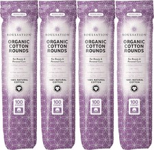 Organic Cotton Rounds, 400 Count - Makeup Remover Pads for Face, Lint-Free