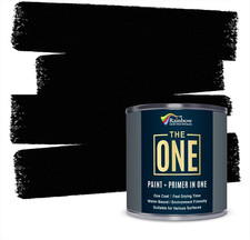 THE ONE All-In-One Paint & Primer - Black Matt, 250 Ml | Multi-Surface 1 Coat Fo