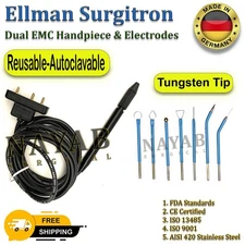 Ellman SurgitronDual EMC Handpiece & 7 Pcs Cautery Electrodes Autoclavable CE