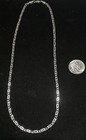 Artisan Sterling Silver 925 NECKLACE Unusual Large Link Flat Chain 21” Mexico — photo 8