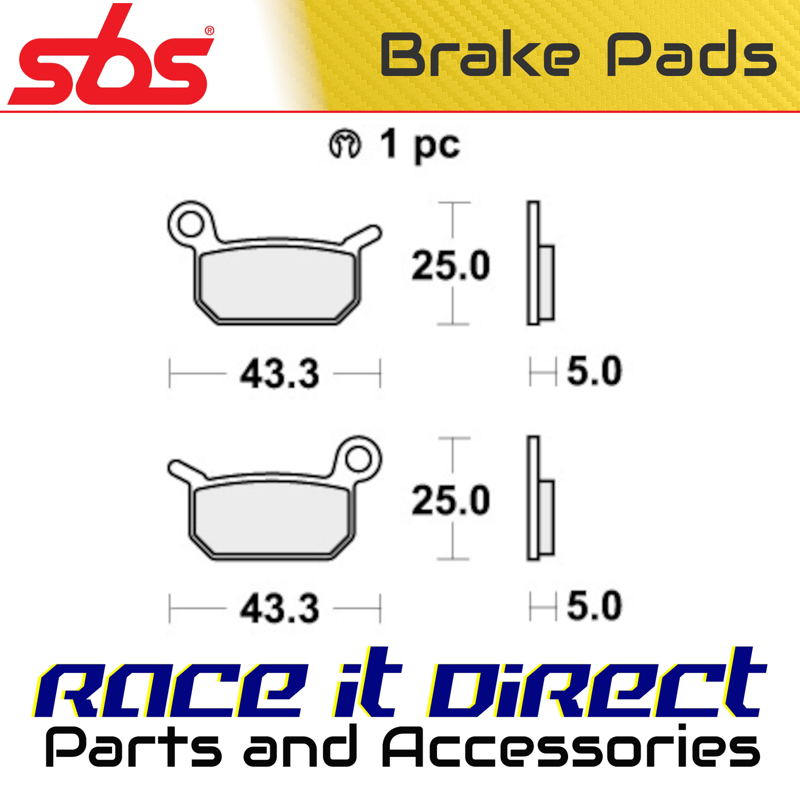 Brake Pads for GASGAS MC 5 E 2021-2023 Front Off Road SBS