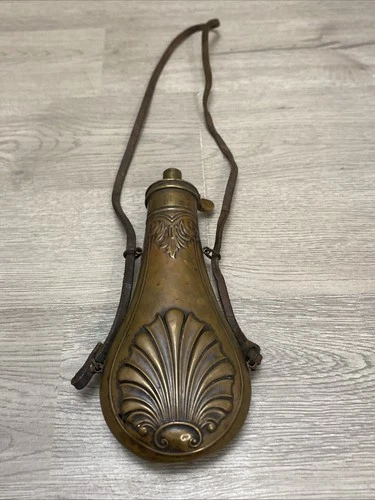 Antique Old Civil War Copper Black Powder Flack by American Flask & Cap Company