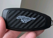 Pony Key Fob Insert For Ford Mustang Mache E Key/Mini MUST STRIPES Carbon Fiber