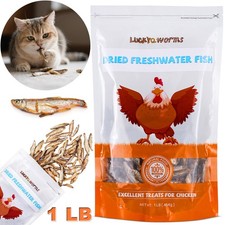 1 LB Dried Freshwater Fish for Turtles, Cats  Dogs, High Protein Dogs Treats