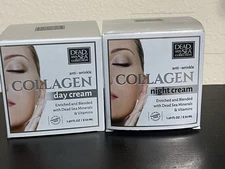 Dead Sea Collection COLLAGEN Anti-Wrinkle Day & Night Cream 1.69oz (2 Pack)