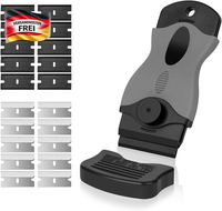 Flintronic Schaber, Keramikschaber Mit 20 Edelstahl & Kunststoffklingen, Schaber