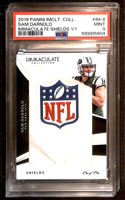2018 Panini Immaculate Shields Rookie 1/1 Sam Darnold #IM-6 PSA 9 R6220J