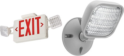 ECRG Basicstm Emergency Light/Exit Combo with LED Single Head Emergency Light