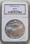 2006 $1 American Silver Eagle NGC MS69