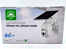 Outdoor Solar Battery Powered Pan Tilt Security Camera Soliom - Dark Grey S600