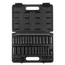 Sunex 3360DD 28 Piece Sae And Metric Impact Socket Set 5/16-1" 8-22Mm