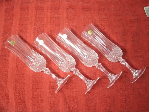 LONGCHAMP CRISTAL D' ARQUES COLLECTION GLASS 4/SET 5 OZ FRANCE - Picture 11 of 24