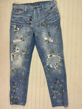 Lucky Brand Size 0 25 Women Jean Embroidery Ankle Sienna Slim Boyfriend Distress