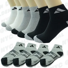 Triangle 3-12 Pairs Sport Ankle Cushioned Men Socks Cotton Low Cut Size 9-13