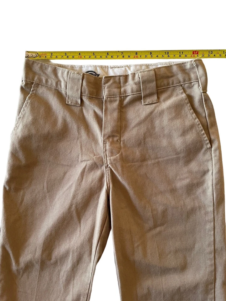 Pantalones Dickies Beige Tostado Marrón Calce Ajustado Niños Talla 10 24x24 Buen Estado Foto 3 de 4