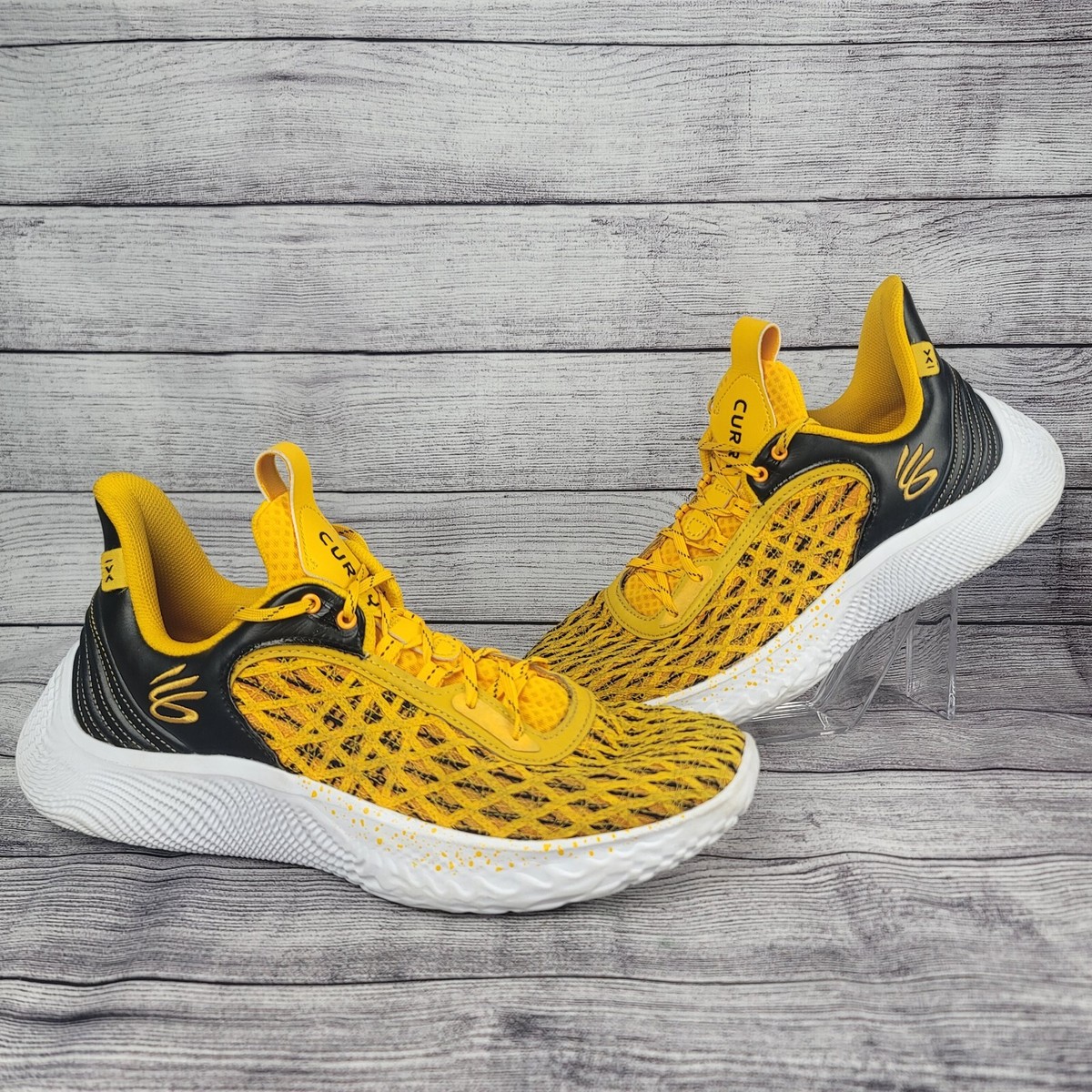 Under Armour Curry Flow 9 TB Gold White Size 12.5 Men display picture 2