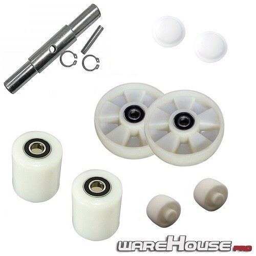 New Nylon Pallet Jack Wheels Full Set Replacement Pallet Jack Wheels