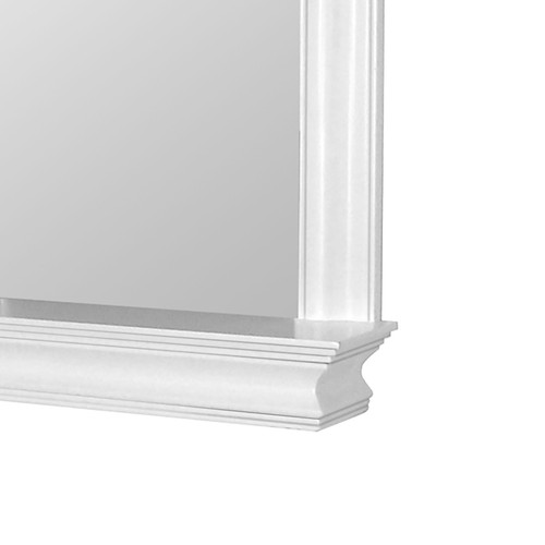 Teamson Home Stratford Wooden Wall Mirror with Storage Shelf, White - Picture 6 of 9