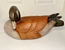 Ducks Unlimited Decoy Canadian Goose Tannereye Leather Lac La Croix 1989-90