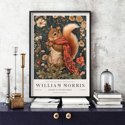 William Morris Druck, William Morris Ausstellung Poster Eichhörnchen (494c)