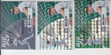 (3) 2021 Mosaic Matt Olson Big Fly Base + Silver + Green Prizm Braves A's