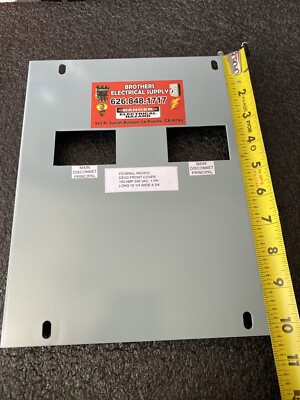 FEDERAL PACIFIC DEAD FRONT COVER MULTI METER 100 AMP 120/240 VAC. 1 PH TWO METER