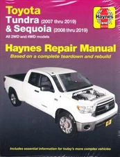 2007-2019 Toyota Tundra Sequoia Haynes Repair Service Workshop Manual Book 2367X