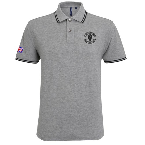 Men's Northern Soul Tipped Polo Shirt With Embroidered Fist Logo. Mod, Retro. - Picture 11 of 16