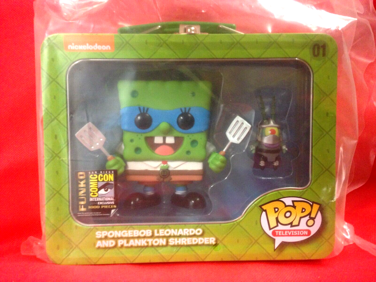 FUNKO POP SPONGEBOB LEONARDO PLANKTON Ninja Turtles SHREDDER SDCC