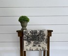Black Toile Table Runner Colonial Home Decor Table Centerpiece Dining Linens
