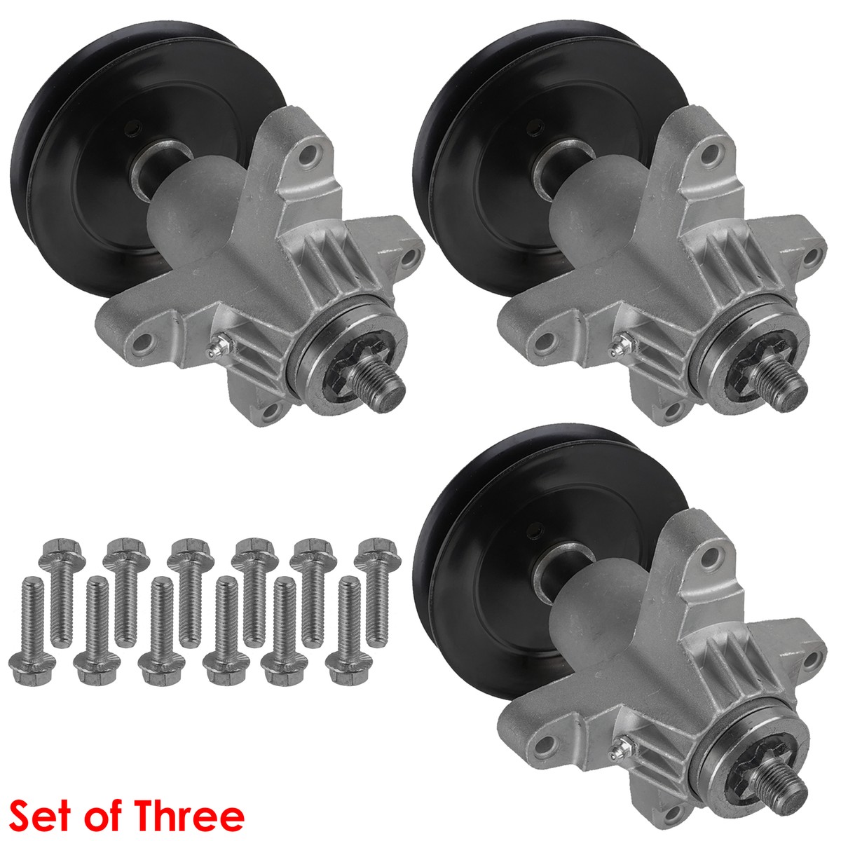 Spindle Assembly Fits Troy-Bilt Big Red GT-54 GT-2554 GTX-2654 TB2654 - Set of 3