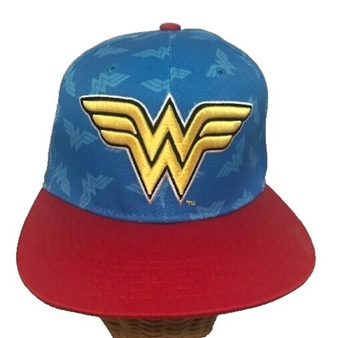 Wonder woman comic DC baseball hat blue red adjustable snapback character. Amazon.com: DC Comics Wonder Woman Satin Snapback Baseball  main image 4