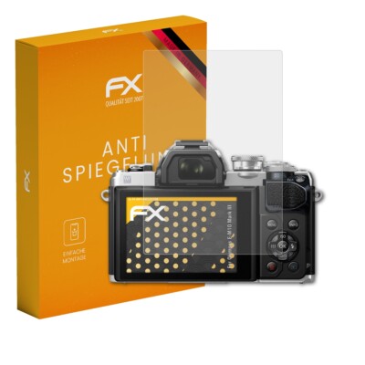 atFoliX 3x Displayfolie für Olympus E-M10 Mark III Schutzfolie matt&stoßfest