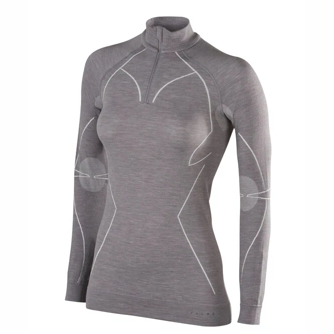 FALKE Wool Tech Baselayer Zip Neck Base Layer Top Women's - Medium