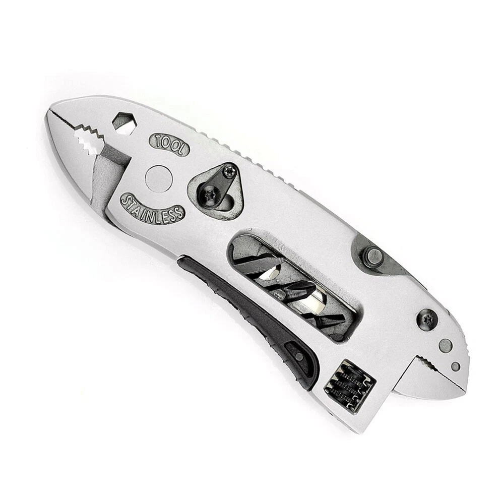 Multi Tool Set Adjustable Wrench Jaw Screwdriver Pliers Knife Survival Gear New