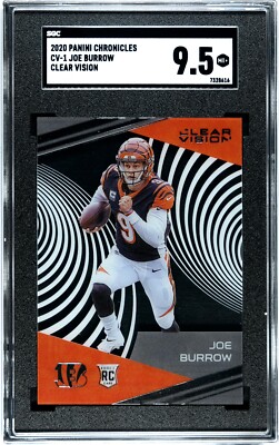 CDページ 2020 Panini Chronicles Joe Burrow Clear Vision CV-1 SGC 9.5