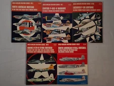 5 Arco Aircam Aviation Series Fighter Books - Japanese, Nakajima, F-86A-L
