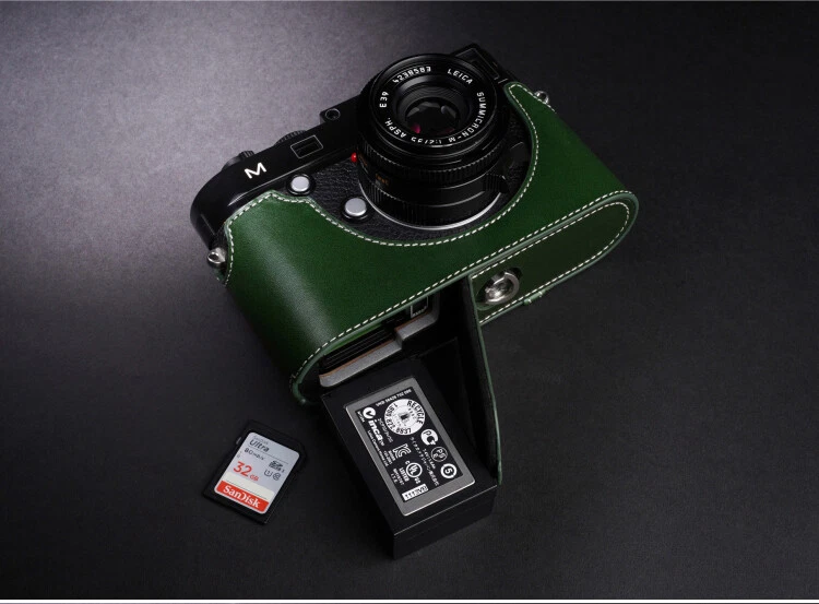 Funda de cuero hecha a mano para media cámara apta para Leica M240p M262 M-M tipo 246 Foto 3 de 4