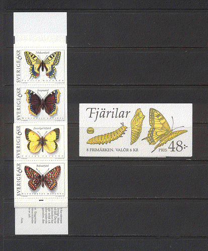 Sweden 1993 Butterflies/Insects/Nature/Conservation/Butterfly 8v bklt (n18616) - 第 1/1 張圖片