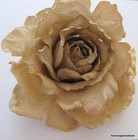 Large 5" Beige Tan  Rose Flower Hair Clip, Wedding,Prom,Bridal,Hair Accessory — photo 2