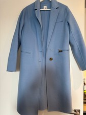 Iris&ink Blue Coat Uk4/us0 New With Missing Button But Has Replacement