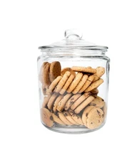 Glass Cookie Jar or Candy Jar or Penny Jar with Glass Lid, 1 Gallon Old Fashion
