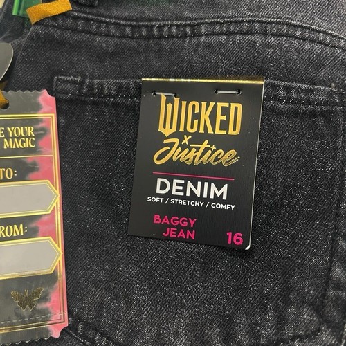 Wicked X Justice Girls Soft Stretchy Comfy Baggy Jeans Sz 10 - Picture 5 of 10