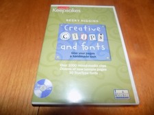 CREATIVE CLIPS  FONTS Clip Front Creating Keepsakes Windows / MAC CD-ROM DISC